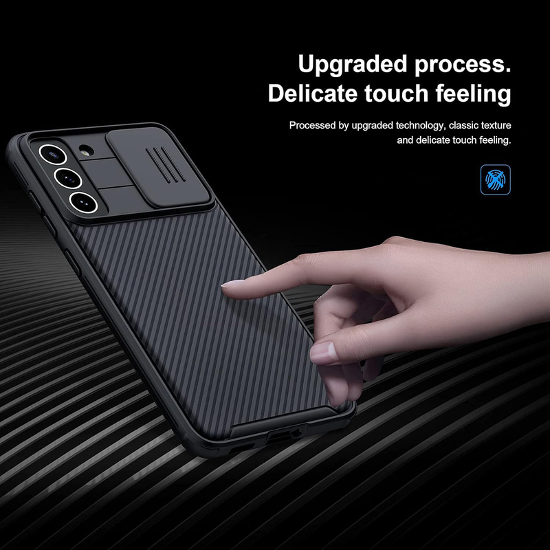 Nillkin Samsung Galaxy S21 Fe Anti-Drop Slim Stylish Sliding Camera Protector Mobile Phone Case Cover, Black