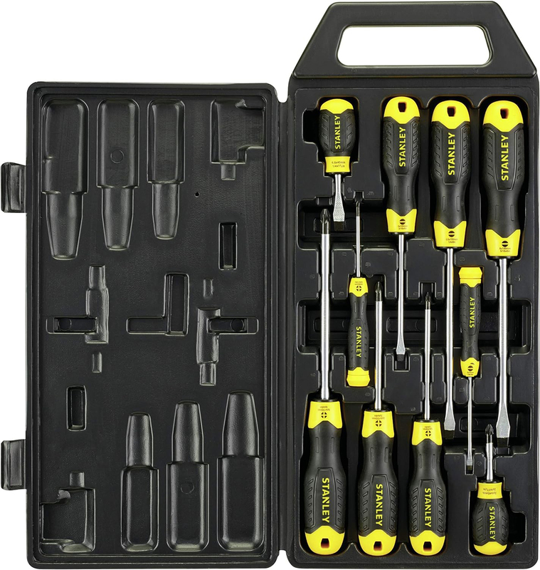 Stanley 10-Piece Ph Cushion Grip Screwdriver Set, 2-65-005, Multicolour