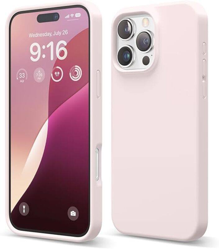 

Generic Liquid Silicone Case for iPhone 16 Pro max 6.7-Inch, Silky Soft Touch Full-Body Protective Phone Case, Anti-Scratch Shockproof Cover with Microfiber L