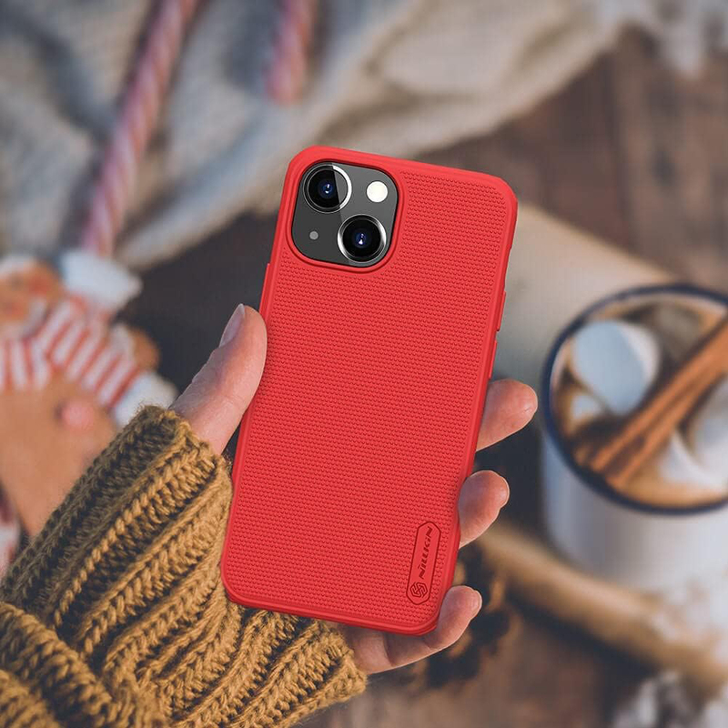 Nillkin Apple iPhone 13 Mini 5.4-inch Super Frosted Shield Pro Hard Mobile Phone Case Cover, Red