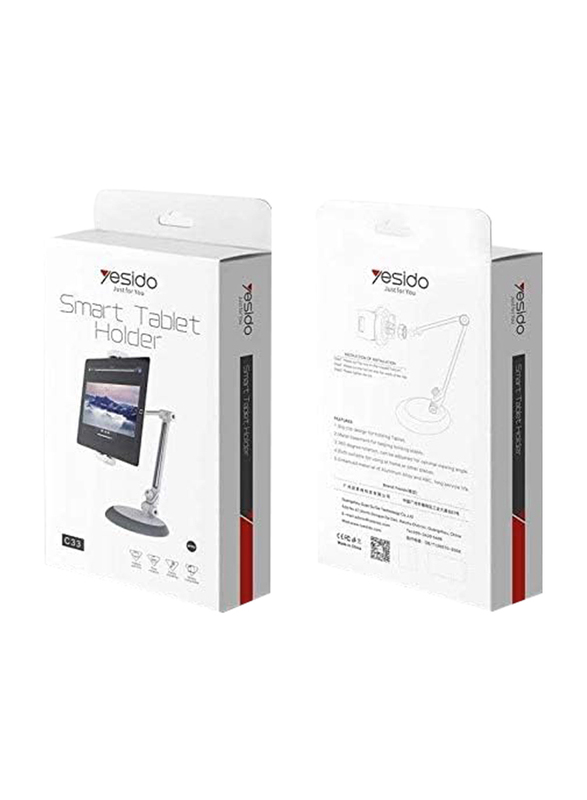 Yesido C33 Smart Tablet Holder Free Rotation for Tablets, White