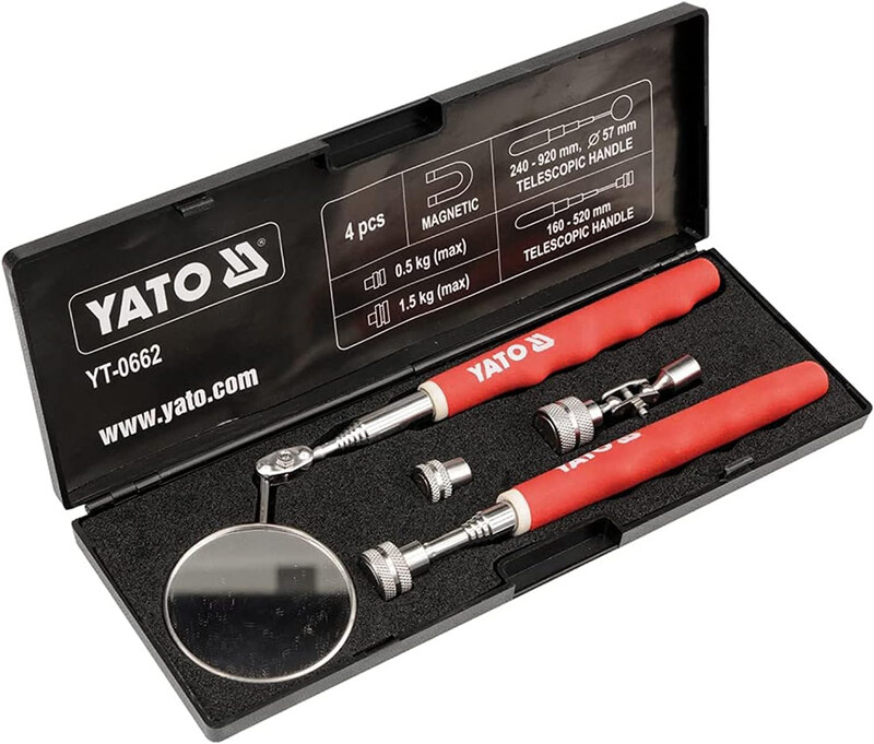 

Yato Telescopic Pick Up & Mirror Set, YT-0662, Multicolour