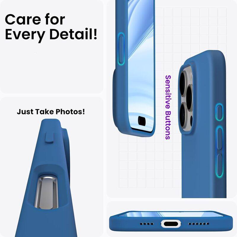

Generic Liquid Silicone Case for iPhone 16 Pro max 6.7-Inch, Silky Soft Touch Full-Body Protective Phone Case, Anti-Scratch Shockproof Cover with Microfiber