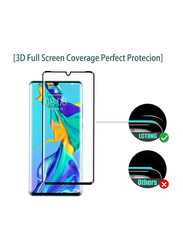 Lctong 2-Piece Huawei P30 Pro 3D Curved 9H Hardness Anti-Scratch Fingerprint Unlock Full Coverage Tempered Glass Screen Protector, Clear