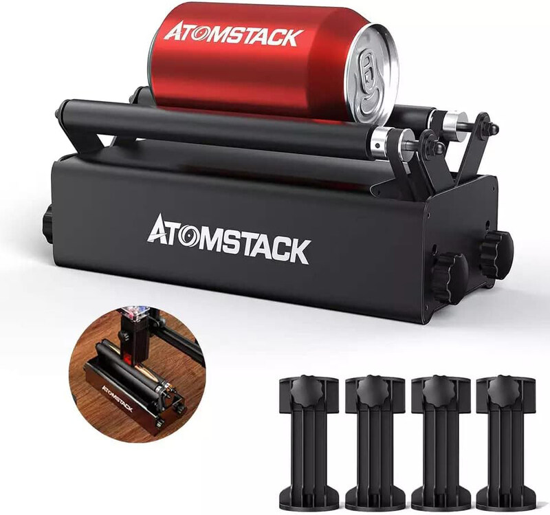 

Atomstack R3 Rotary Roller Laser Engraving, Black