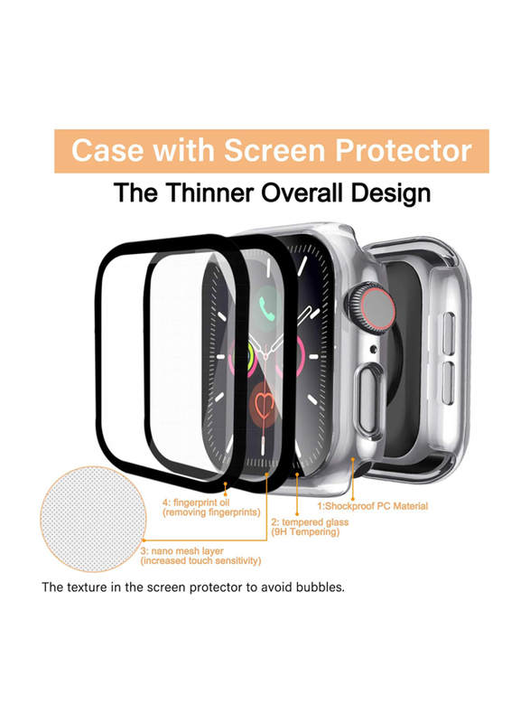 Screen Protector Bumper Case for Apple Watch 40mm, Clear