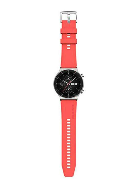 Silicone Strap Adjustable Replacement Watch Band for Huawei Watch Gt2 Pro, Red