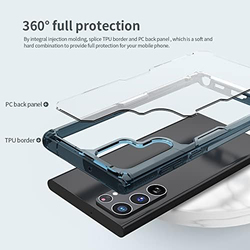 Nillkin Crystal Clear Samsung Galaxy S22 Ultra Slim Thin Shockproof Protective Non-Yellowing Mobile Phone Case Cover, Blue