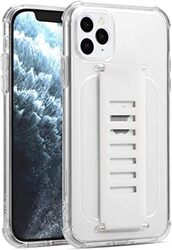 Grip2u Apple iPhone 11 Pro Max Wristband Holder Transparent Phone Case, White