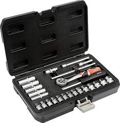 Yato 25-Piece 0.25-inch Socket Tool Set, YT-14461, Multicolour