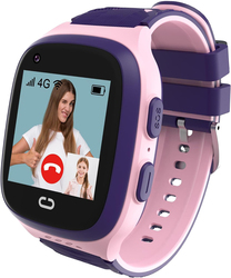 4G Kids Girls Smartwatch, GPS + Cellular, Ages 5-12, Pink