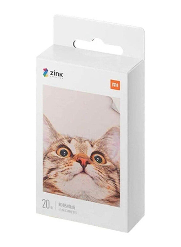 

Xiaomi Mi Portable Photo Printer Paper, 2 x 3", 20 Sheets, TEJ4019GL, White