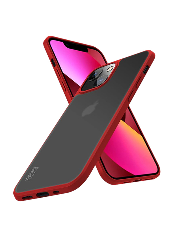 X-Level Apple iPhone 13 Mini TPU Shockproof Matte Finish Mobile Phone Case Cover, Red