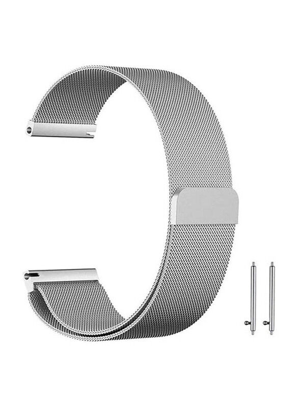 

Generic 20mm Stainless Steel Mesh Watch Band for Samsung Gear S2 Classic/Galaxy Watch 42mm / Amazfit bip, Silver