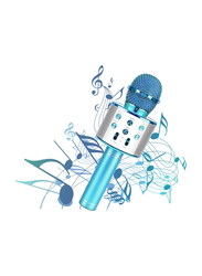 XIANRUI Portable Handheld Wireless Bluetooth Karaoke Microphone Machine for Kids Adults Home KTV Party for Android/iPhone/Ipad/Pc Girl Boy, Blue