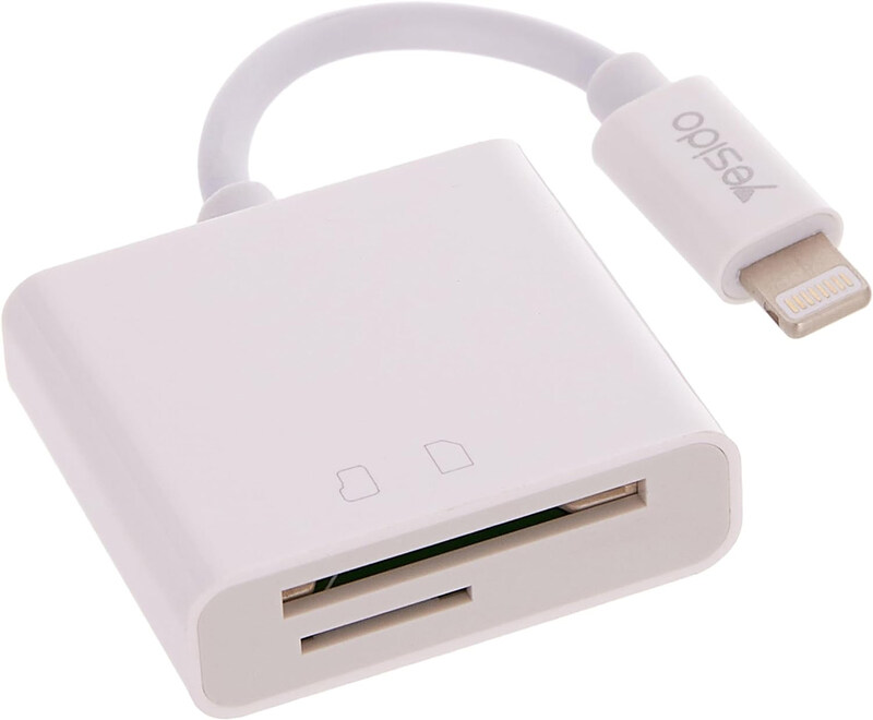 

Yesido 2-in-1 OTG Adapter, Lightning to SD & TF Card for All iPhones iOS Devices, GS11, White