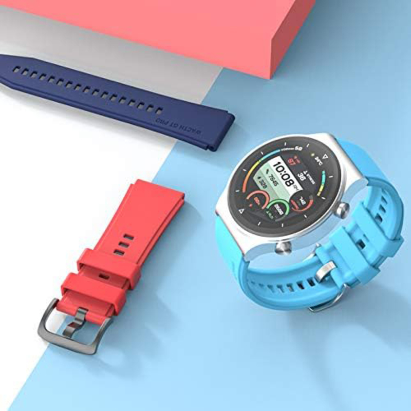 Silicone Strap Adjustable Replacement Watch Band for Huawei Watch Gt2 Pro, Red