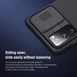 Nillkin Samsung Galaxy S20 FE CamShield Series Slim Stylish Protective Mobile Phone Case Cover with Slide Camera Cover, Black