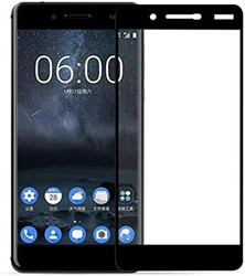 Nokia 6 Tempered Glass Screen Protector with Frame, Clear/Black