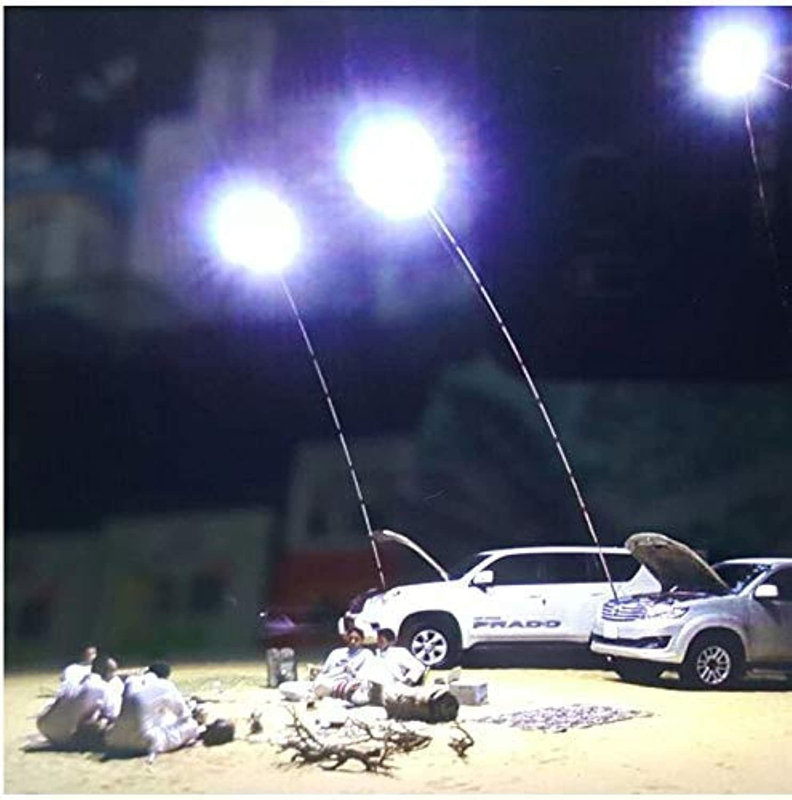 500W Outdoor Multifunction LED Fishing Rod Camping Lamp Light with IR Remote and 3 Modes, 5 Meter, Multicolour