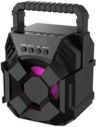 USCAA Loud Portable Wireless Speaker with Subwoofer, Black