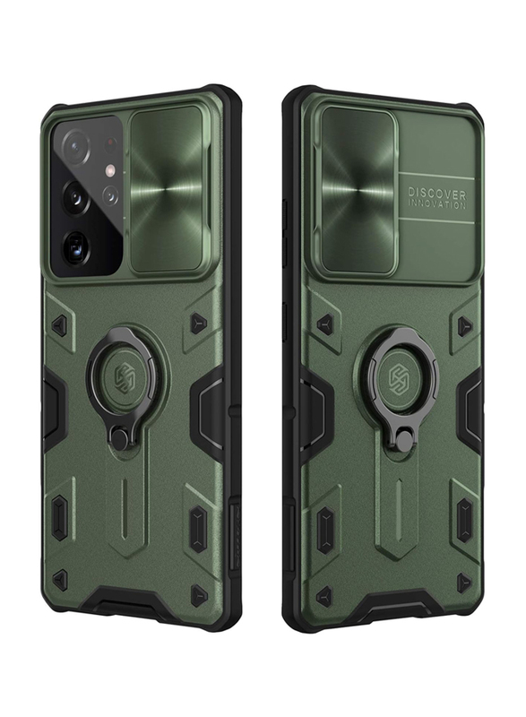 Samsung Galaxy S21 Ultra 5g Camshield Armor Shockproof Mobile Phone Case Cover, Green