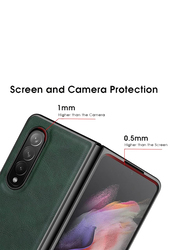 X-Level Samsung Galaxy Z Fold 4 5g (2022) Thin Slim Premium PU Leather Anti-Scratch Drop Protection Shockproof Folding Mobile Phone Case Cover, Green