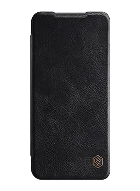 Nillkin Xiaomi Mi Note 10 5g Qin Series Premium Wallet Flip Ultra Thin Leather Mobile Phone Case Cover, Black