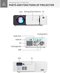 Smart Theatre Projector, White