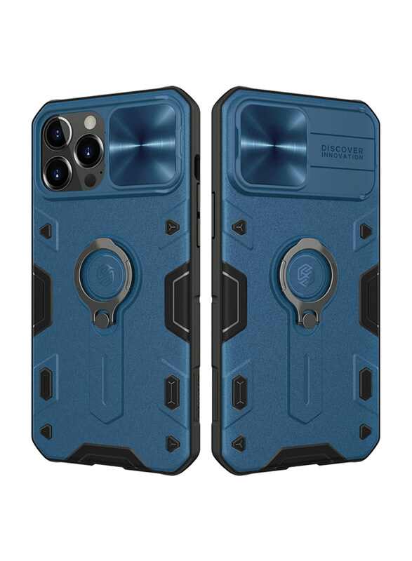 

Nillkin Apple iPhone 13 Pro Max 6.7 Inch Armor Mobile Phone Case Cover with Kickstand & Camera Protector, Blue