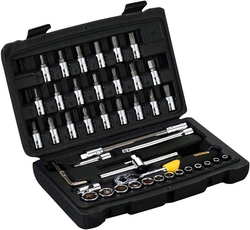 Stanley 46-Piece Drive Metric Socket Set, STMT72794-8, Silver