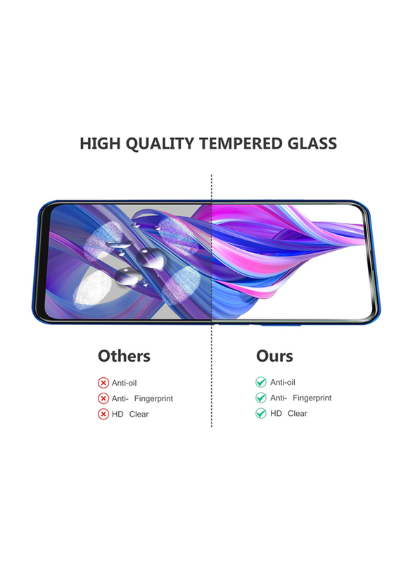 Kugi Honor 9X Pro/Honor 9X Anti-Scratch Full Coverage Tempered Glass Screen Protectors, Clear