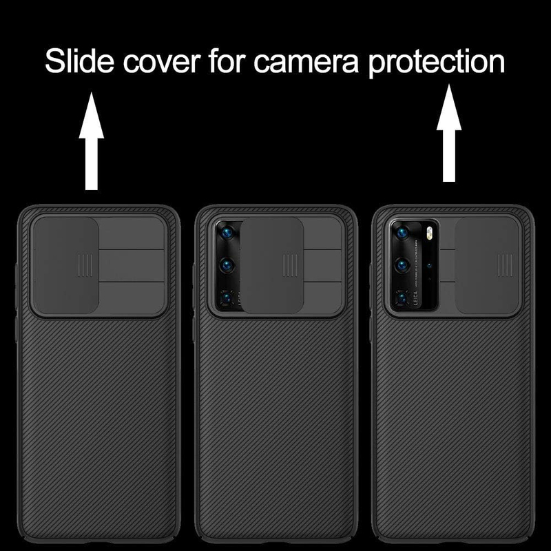 Nillkin Huawei P40 Pro Slide Camera Cover Soft Shockproof Protective Mobile Phone Case Cover, Black