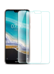 Nokia 7.1 9H Hardness HD Tempered Glass Screen Protector, 2 Pieces, Clear