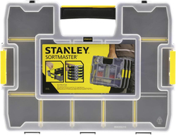 Stanley Sortmaster Stackable Storage Tools Organiser, 1-97-483, Black/Clear