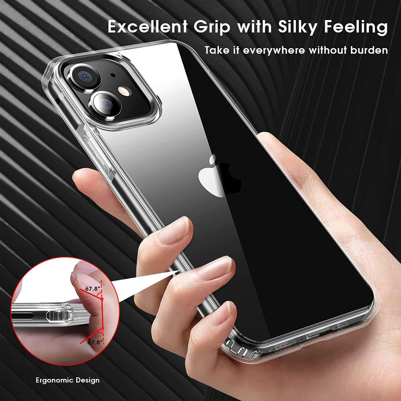 X-Level Apple iPhone 11 6.1-Inch Shockproof Transparent Slim Hard PC Back TPU Bumper Drop Protection Protective Mobile Phone Case Cover, Clear