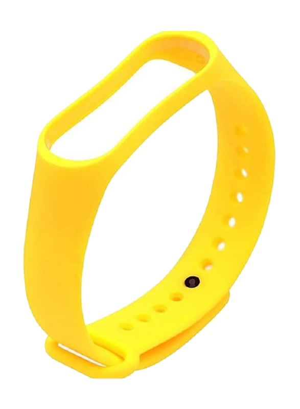 Silicone Fitness Tracker Wrist Strap for Xiaomi Mi Band 4/Mi Band 3, Yellow