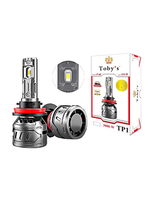 

Toby's 60W Power 6000 Lumens Car LED Headlight Bulbs with Color Temperature 6500K, 2 Pieces