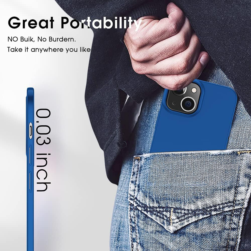 X-Level Apple iPhone 13 Mini 2021 Ultra-Thin Guardian Series Soft TPU Matte Finish Coating Mobile Phone Case Cover, Blue