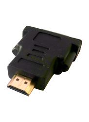 GOLD DVI Female 24+5P JACK TO HDMI Male 19P Plug Adapter for HDTV/DVD/PC, Black