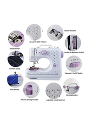 Multi-Functional Mini Household Sewing Machine, White