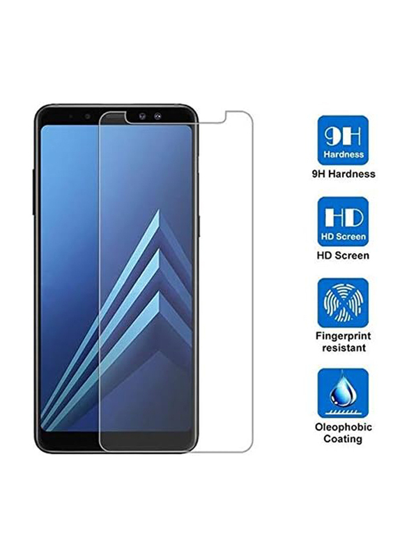 Samsung Galaxy A8 Plus Tempered Glass Screen Protector, Clear