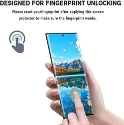 Samsung Galaxy S22 Ultra 5g 9H Hardness, Fingerprint, 3D Curved HD Glass Film 2 x Tempered Glass Screen Protector + 2 x Camera Lens Protector, Clear