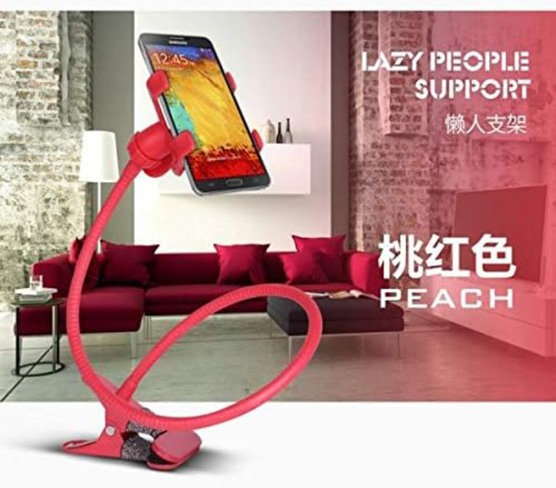 Apple iPhone 6/iPhone 6S Universal 360° Rotating Bed Desktop Phone Holder Mount Clamp Stand, Red