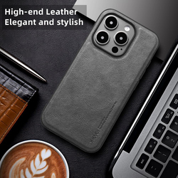 X-Level Apple iPhone 15 Pro Max 2023 Slim Protective Luxury Rugged Shockproof Anti-Scratch Non-Slip Mobile Phone Case Cover, Grey