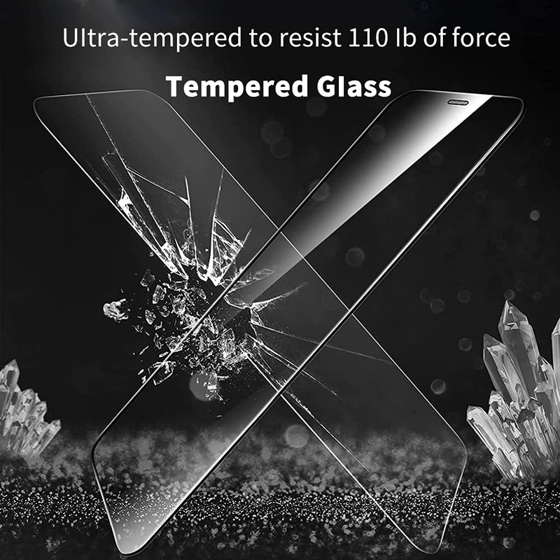 Apple iPhone 13 Pro Max Tempered Glass Screen Protector, 2 Pieces, Clear