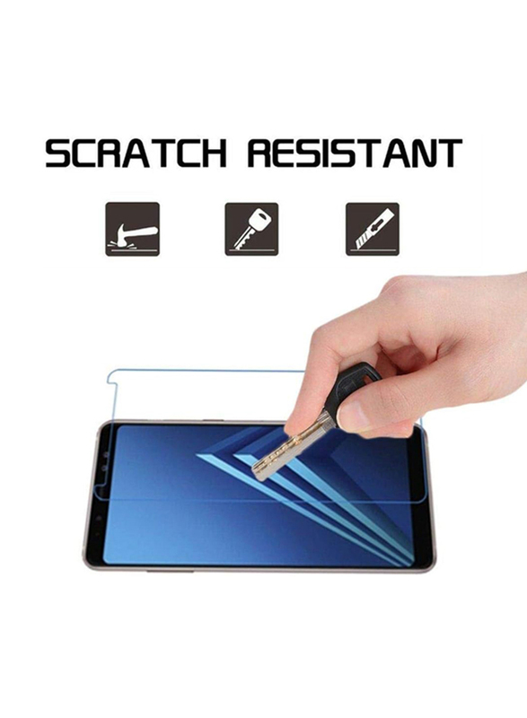 9H Samsung Galaxy A8 Plus HD Tempered Glass Screen Protector Scratch Guard, 2 Pieces, Clear