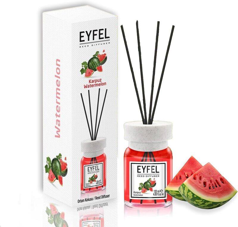 

Eyfel Strawberry Diffuser Set 120ML Premium Long-Lasting Fragrance with Elegant Diffuser Sticks for Bathrooms, Living Spaces, Offices, Shops & Showrooms