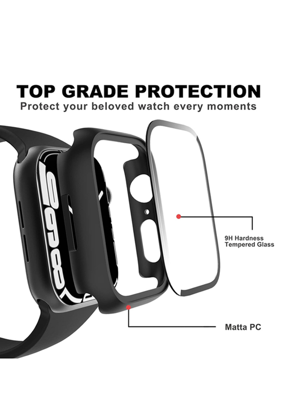 Tempered Glass Screen Protector with Case for Apple Watch Ultra 40mm, 8 Pieces, Multicolour