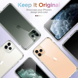 Apple iPhone 11 Pro Hard Back + Soft TPU Frame Mobile Phone Case Cover, Clear